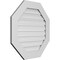 Ekena Millwork Octagonal Surface Mount PVC Gable Vent: Functional, w/ 3-1/2"W x 1"P Standard Frame, 28"W x 28"H GVPOC28X2801SF - alternate 4